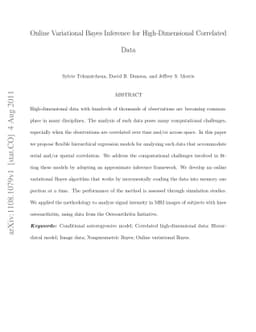 Online Variational Bayes Inference for High-Dimensional Correlated Data