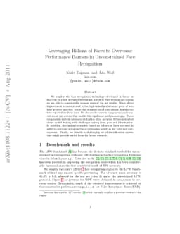 Leveraging Billions of Faces to Overcome Performance Barriers in
  Unconstrained Face Recognition
