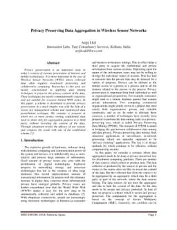Privacy Preserving Data Aggregation in Wireless Sensor Networks