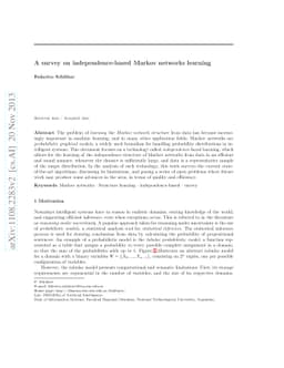 A survey on independence-based Markov networks learning