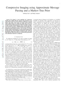 Compressive Imaging using Approximate Message Passing and a Markov-Tree
  Prior