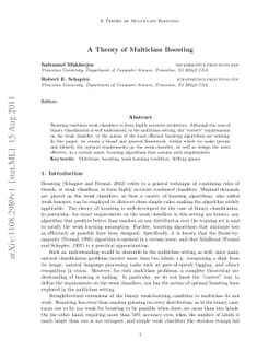 A theory of multiclass boosting