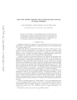 Min-type Morse theory for configuration spaces of hard spheres