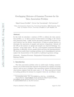 Overlapping Mixtures of Gaussian Processes for the Data Association
  Problem
