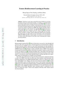 Feature Reinforcement Learning In Practice
