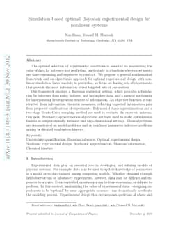 Simulation-based optimal Bayesian experimental design for nonlinear
  systems