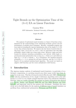 Tight Bounds on the Optimization Time of the (1+1) EA on Linear
  Functions
