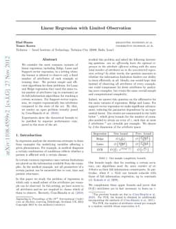 Optimal Algorithms for Ridge and Lasso Regression with Partially
  Observed Attributes
