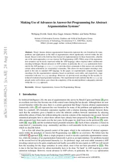 Making Use of Advances in Answer-Set Programming for Abstract
  Argumentation Systems