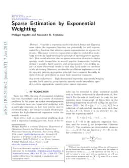 Sparse Estimation by Exponential Weighting