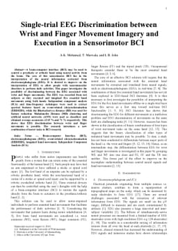 Single-trial EEG Discrimination between Wrist and Finger Movement
  Imagery and Execution in a Sensorimotor BCI