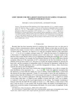 Limit Theory for the largest eigenvalues of sample covariance matrices
  with heavy-tails