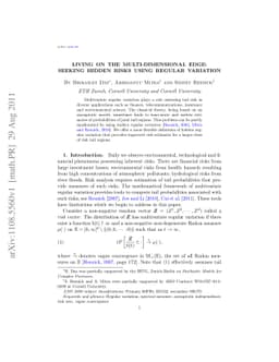 Living on the multi-dimensional edge: seeking hidden risks using regular
  variation