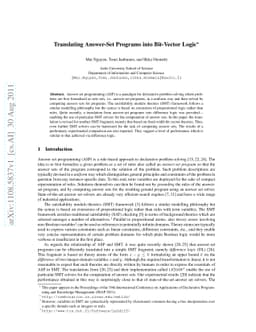 Translating Answer-Set Programs into Bit-Vector Logic