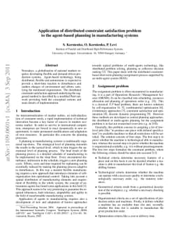 Application of distributed constraint satisfaction problem to the
  agent-based planning in manufacturing systems