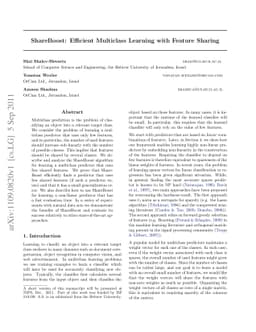 ShareBoost: Efficient Multiclass Learning with Feature Sharing