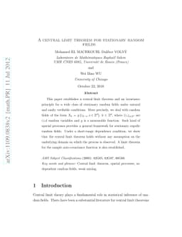 A central limit theorem for stationary random fields