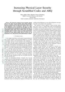 Increasing Physical Layer Security through Scrambled Codes and ARQ