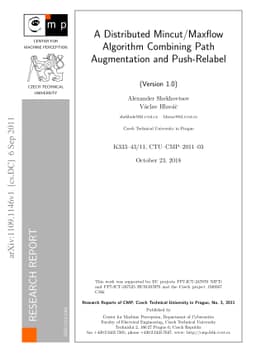 A Distributed Mincut/Maxflow Algorithm Combining Path Augmentation and
  Push-Relabel