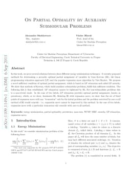 On Partial Opimality by Auxiliary Submodular Problems