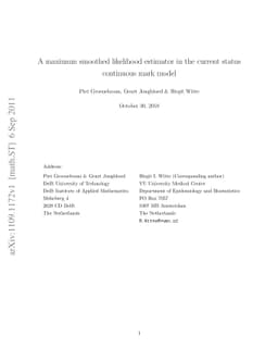 A maximum smoothed likelihood estimator in the current status continuous
  mark model