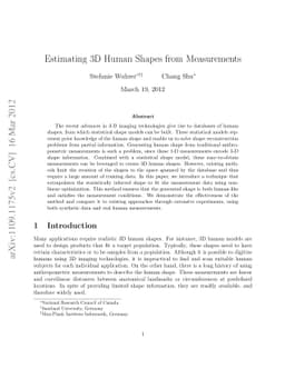 Estimating 3D Human Shapes from Measurements