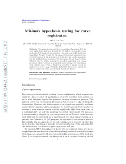 Minimax hypothesis testing for curve registration