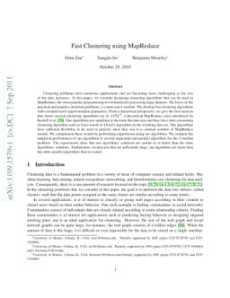 Fast Clustering using MapReduce
