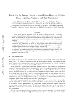 Predicting the Energy Output of Wind Farms Based on Weather Data:
  Important Variables and their Correlation