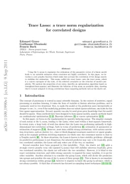Trace Lasso: a trace norm regularization for correlated designs