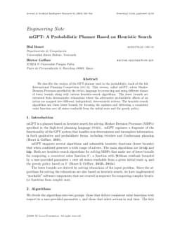 mGPT: A Probabilistic Planner Based on Heuristic Search