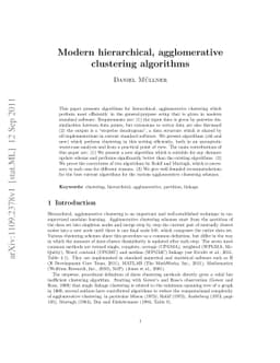Modern hierarchical, agglomerative clustering algorithms