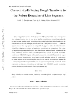 Connectivity-Enforcing Hough Transform for the Robust Extraction of Line
  Segments