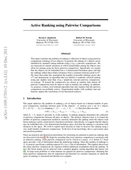 Active Ranking using Pairwise Comparisons