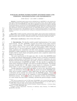 Parallel Sparse Matrix-Matrix Multiplication and Indexing:
  Implementation and Experiments