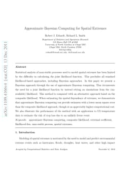 Approximate Bayesian Computing for Spatial Extremes