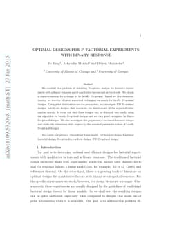 Optimal Designs for 2^k Factorial Experiments with Binary Response