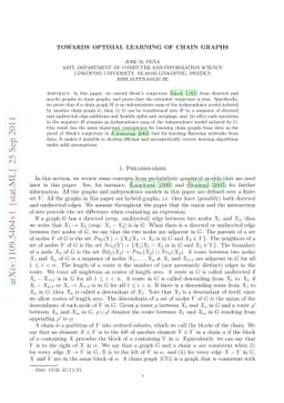 Towards Optimal Learning of Chain Graphs