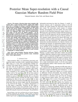 Posterior Mean Super-resolution with a Causal Gaussian Markov Random
  Field Prior