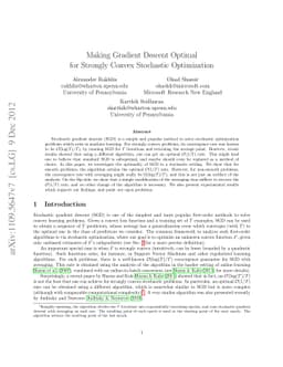 Making Gradient Descent Optimal for Strongly Convex Stochastic
  Optimization