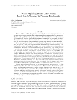 Where Ígnoring Delete Lists' Works: Local Search Topology in Planning
  Benchmarks