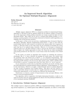 An Improved Search Algorithm for Optimal Multiple-Sequence Alignment