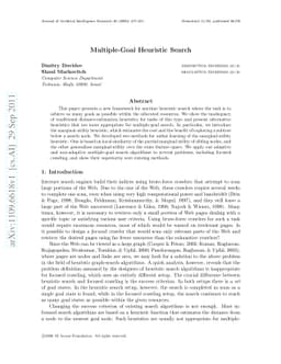 Multiple-Goal Heuristic Search