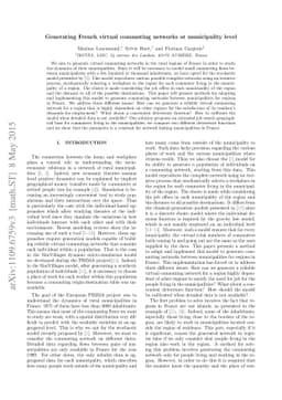 Generating French virtual commuting network at municipality level
