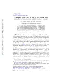 Asymptotic properties of the maximum likelihood estimation in
  misspecified hidden Markov models