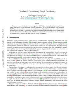 Distributed Evolutionary Graph Partitioning