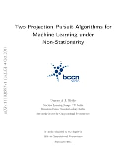 Two Projection Pursuit Algorithms for Machine Learning under
  Non-Stationarity