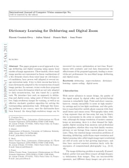 Dictionary Learning for Deblurring and Digital Zoom