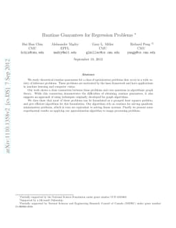 Runtime Guarantees for Regression Problems