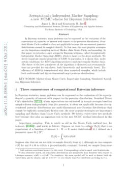 Asymptotically Independent Markov Sampling: a new MCMC scheme for
  Bayesian Inference